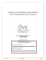 Preview for 18 page of OVE OWS-103 Installation And User Manual