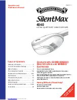 Overhead door SilentMax 4040 Operation And Maintenance Manual preview