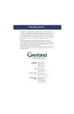 Preview for 2 page of Overland Storage LXLS10 User & Installation Manual