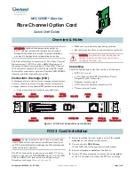 Preview for 1 page of Overland Storage NEO FCO3 Quick Start Manual