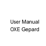 OXE Gepard User Manual preview