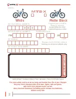 Preview for 2 page of Oxygen MTB-X Owner'S Manual