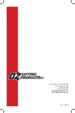 Preview for 48 page of OZ Lifting Products OZ1000BW Operator'S Manual