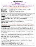 Preview for 1 page of Ozone Solutions OMZ-1000-HF Operation And Maintenance Instructions