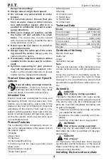 Preview for 5 page of P.I.T. PKE405-C7 Instruction Manual