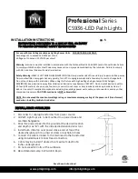 Preview for 6 page of P. M. Lighting Professional CS9300-LED Installation Manual