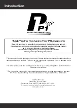 Preview for 2 page of P1 P5100SPE User Manual