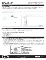 Preview for 4 page of PAC AP4-CH31 Quick Start Manual