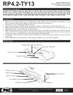 Preview for 1 page of PAC RP4.2-TY13 Manual