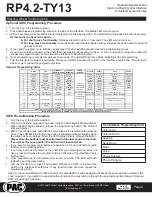 Preview for 4 page of PAC RP4.2-TY13 Manual