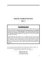 Preview for 3 page of Pace 20A Operation & Maintenance Manual