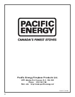 Preview for 24 page of Pacific energy Classic Gas Installation And Operating Insctruction Manual