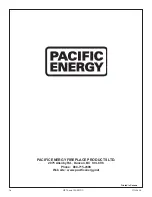 Preview for 16 page of Pacific energy Paci?c VISTA Installation And Operating Instructions Manual