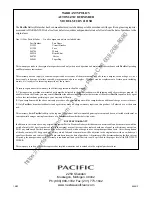 Preview for 8 page of Pacific FURY 21 HSB Operating & Maintenance Instructions