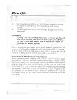 Preview for 3 page of Pacific PB 001 User Manual