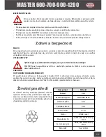 Preview for 119 page of PACLITE Equipment MASTER 600 Operating Manual