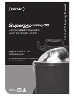 Pacvac Superpro 700 Product & Training Manual preview