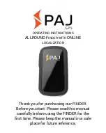 PAJ ALLROUND Finder Operating Instructions Manual preview