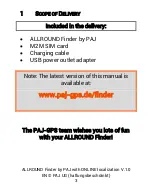 Preview for 3 page of PAJ ALLROUND Finder Operating Instructions Manual