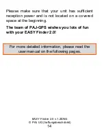 Preview for 14 page of PAJ EASY Finder 2.0 User Manual