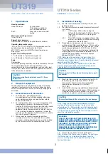 Preview for 2 page of Pall UT319 Series Service Instructions Manual