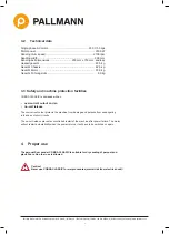 Preview for 7 page of Pallmann 071845 Translation Of The Original Operating Instructions