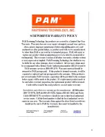 Preview for 5 page of PAM P13 series Operator'S Manual