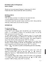 Preview for 3 page of Panacom PA-7262 User Manual