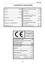 Preview for 19 page of Panadero 22004 Usage And Maintenance Instructions