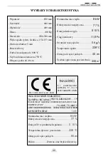 Preview for 35 page of Panadero CONDOR 3V Usage And Maintenance Instructions