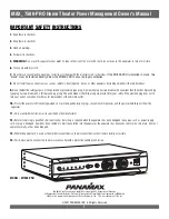 Preview for 3 page of Panamax M7500-PRO Owner'S Manual