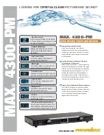 Panamax MAX(R) 4300-PM Specification Sheet preview