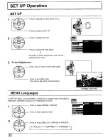 Preview for 22 page of Panasonic 52DL52 - PT - 52" CRT TV Operating Instructions Manual