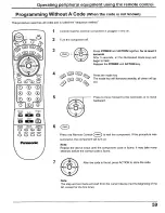 Preview for 59 page of Panasonic 52DL52 - PT - 52" CRT TV Operating Instructions Manual