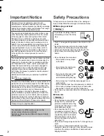 Preview for 2 page of Panasonic A TH-L55DT60Z Operating Instructions Manual