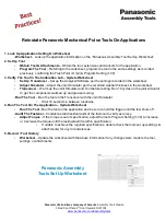 Preview for 13 page of Panasonic AccuPulse EYFLA7 Quick Manual