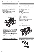 Preview for 12 page of Panasonic AG-HPX255EN Operating Instructions Manual