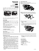 Panasonic AG-LA7200G Operating	 Instruction preview