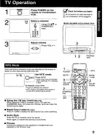 Preview for 9 page of Panasonic AG513 - VCR/MONITOR Operating Instructions Manual