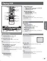 Preview for 27 page of Panasonic AG520VDH - COMB. DVD/VCR/TV Operating Instructions Manual