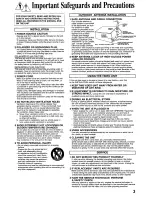 Preview for 3 page of Panasonic AG527D - COMBINATION VCR Operating Instructions Manual