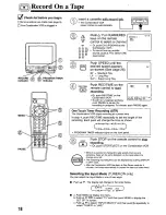 Preview for 18 page of Panasonic AG527D - COMBINATION VCR Operating Instructions Manual