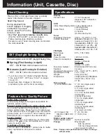 Preview for 6 page of Panasonic AG527DVDE - DVD/VCR/MONITOR Operating Instructions Manual