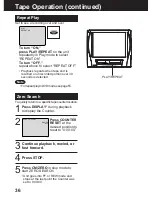 Preview for 36 page of Panasonic AG527DVDE - DVD/VCR/MONITOR Operating Instructions Manual