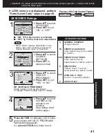 Preview for 41 page of Panasonic AG527DVDE - DVD/VCR/MONITOR Operating Instructions Manual