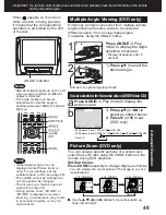 Preview for 49 page of Panasonic AG527DVDE - DVD/VCR/MONITOR Operating Instructions Manual