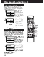 Preview for 50 page of Panasonic AG527DVDE - DVD/VCR/MONITOR Operating Instructions Manual