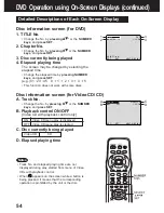 Preview for 54 page of Panasonic AG527DVDE - DVD/VCR/MONITOR Operating Instructions Manual