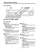 Preview for 7 page of Panasonic AG5710P - SVHS Operating Instructions Manual