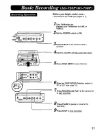 Preview for 11 page of Panasonic AG710P - VCR/BRC Operaing Instructions